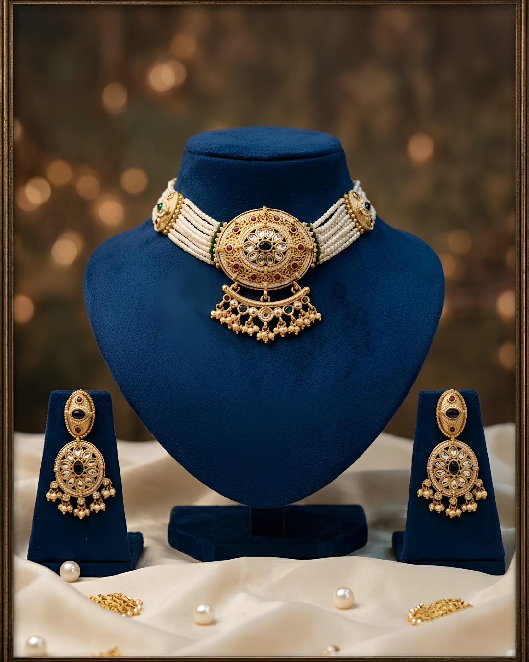 Royal Pearl Choker Set-0108-1063